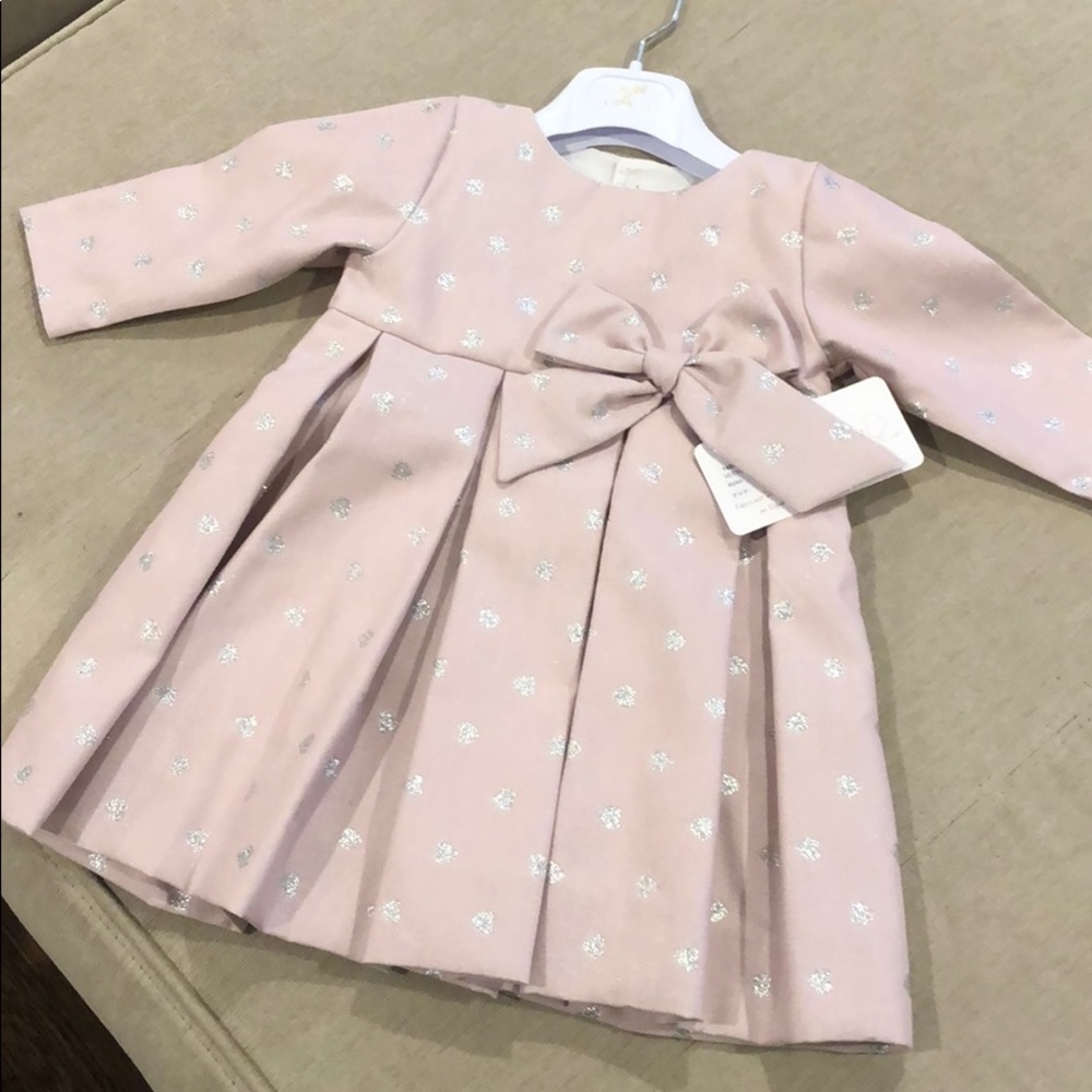 Girls pink and silver heart dress size 2T